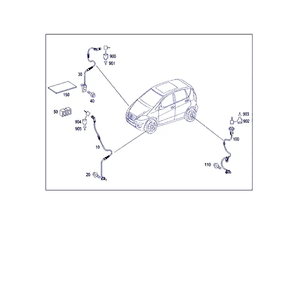 ИНДИКАТОР ИЗНОСА ТОРМ. КОЛОДОК И ДАТЧИК ЧАСТОТЫ ВРАЩЕНИЯ ПЕРЕДН. И ЗАДН. МОСТА