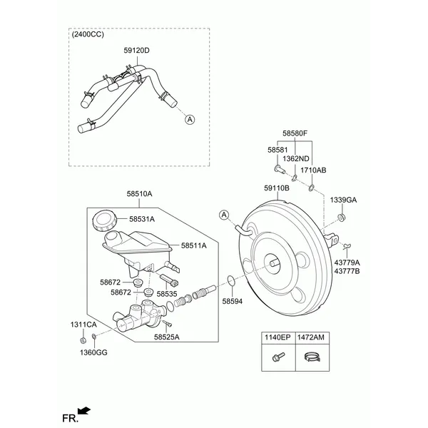BRAKE MASTER CYLINDER & BOOSTER