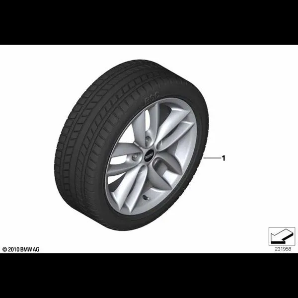 Колесо в сб.зим.Double Spoke R124-17"