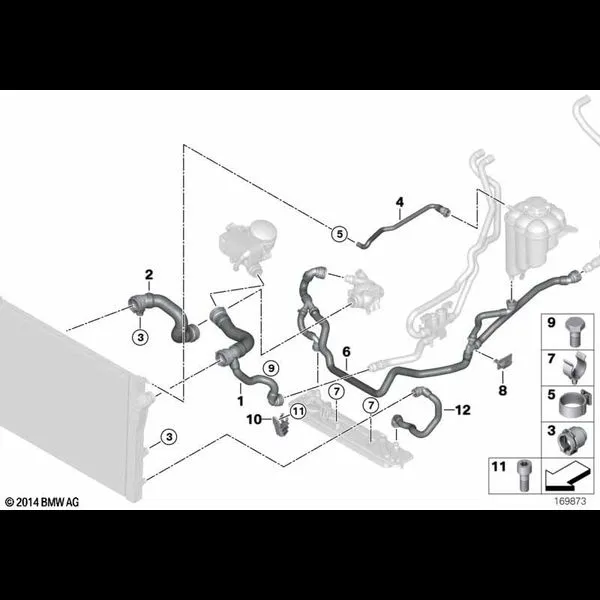 Водяной шланг системы охлаждения