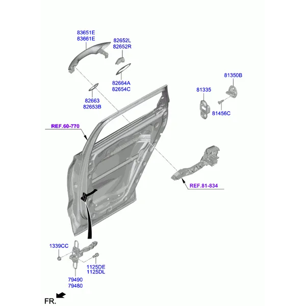 замок задней двери