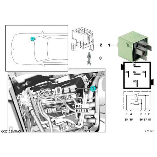 Реле насоса охлаждающей жидкости K43