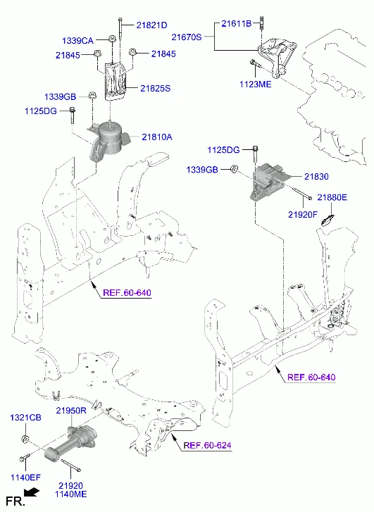 Подвеска двигателя и коробки передач