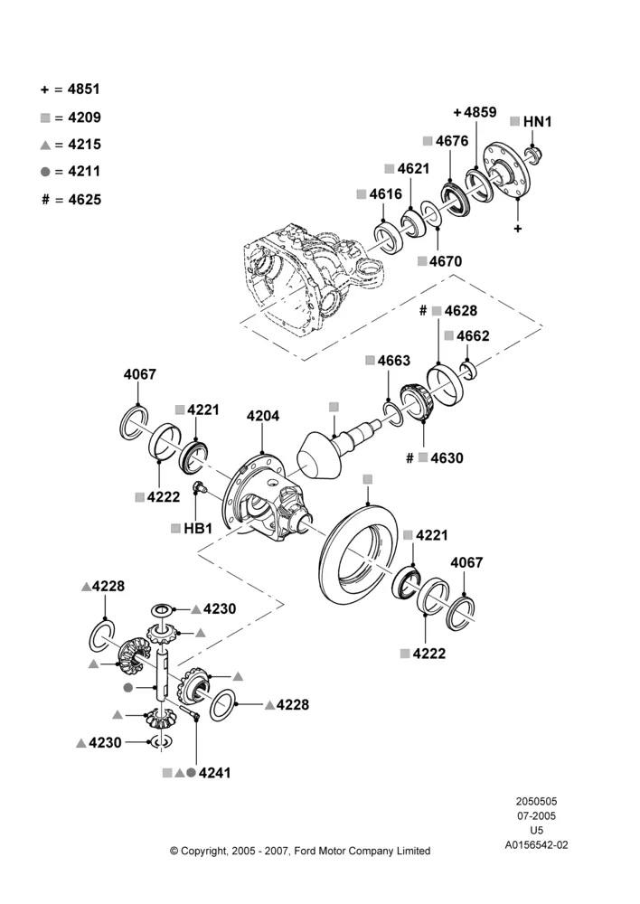 05C - Components - Rear Axle Diff & Carr.; 19/JUL/2005-25/JUN/2007