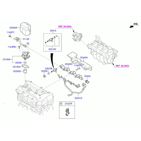 дроссельная заслонка и инжектор