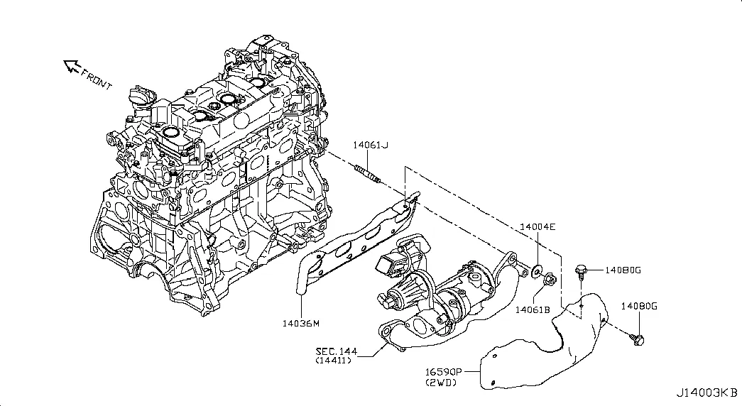 Коллектор; EXHAUST PARTS