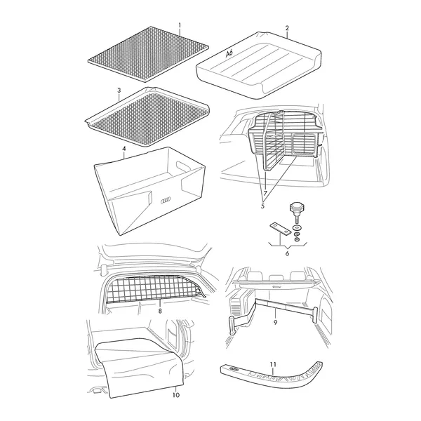 Оригинальные аксессуары для багажного отсека Крепление груза