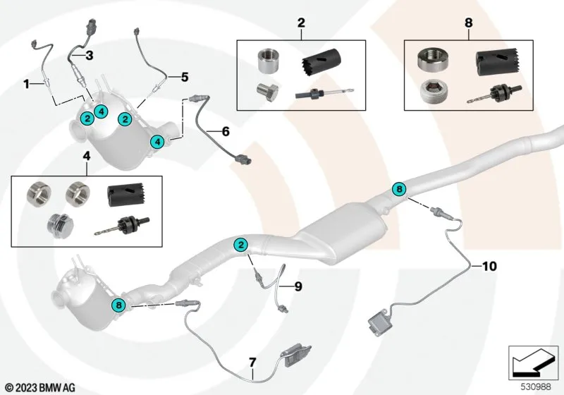 Ремкомплект прив. фланца д/дат.отр.газов