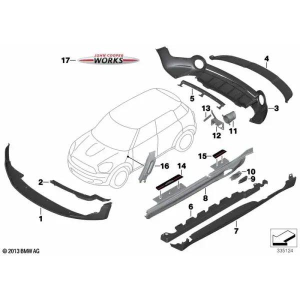 Дооснащение аэродинамическим комплектом JCW