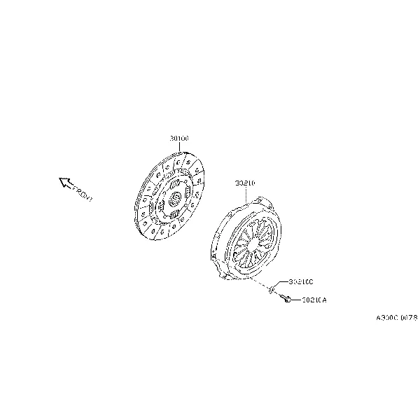 Кожух сцепления с диском и механизмом выключения