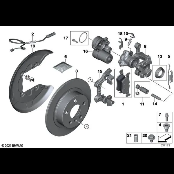 Тормозной механизм заднего колеса