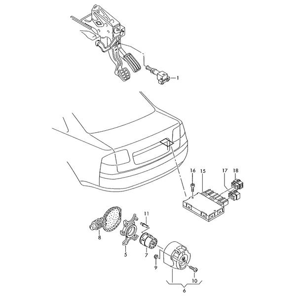 Выключатель стоп-сигналов Выключатель педали сцепления