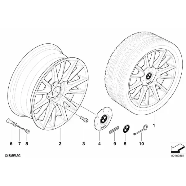 Легкосплавный диск BMW Individual с V-образными спицами, дизайн 228