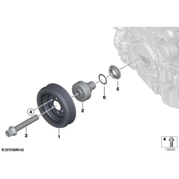 Демпфер крут.колебаний ременного прив.