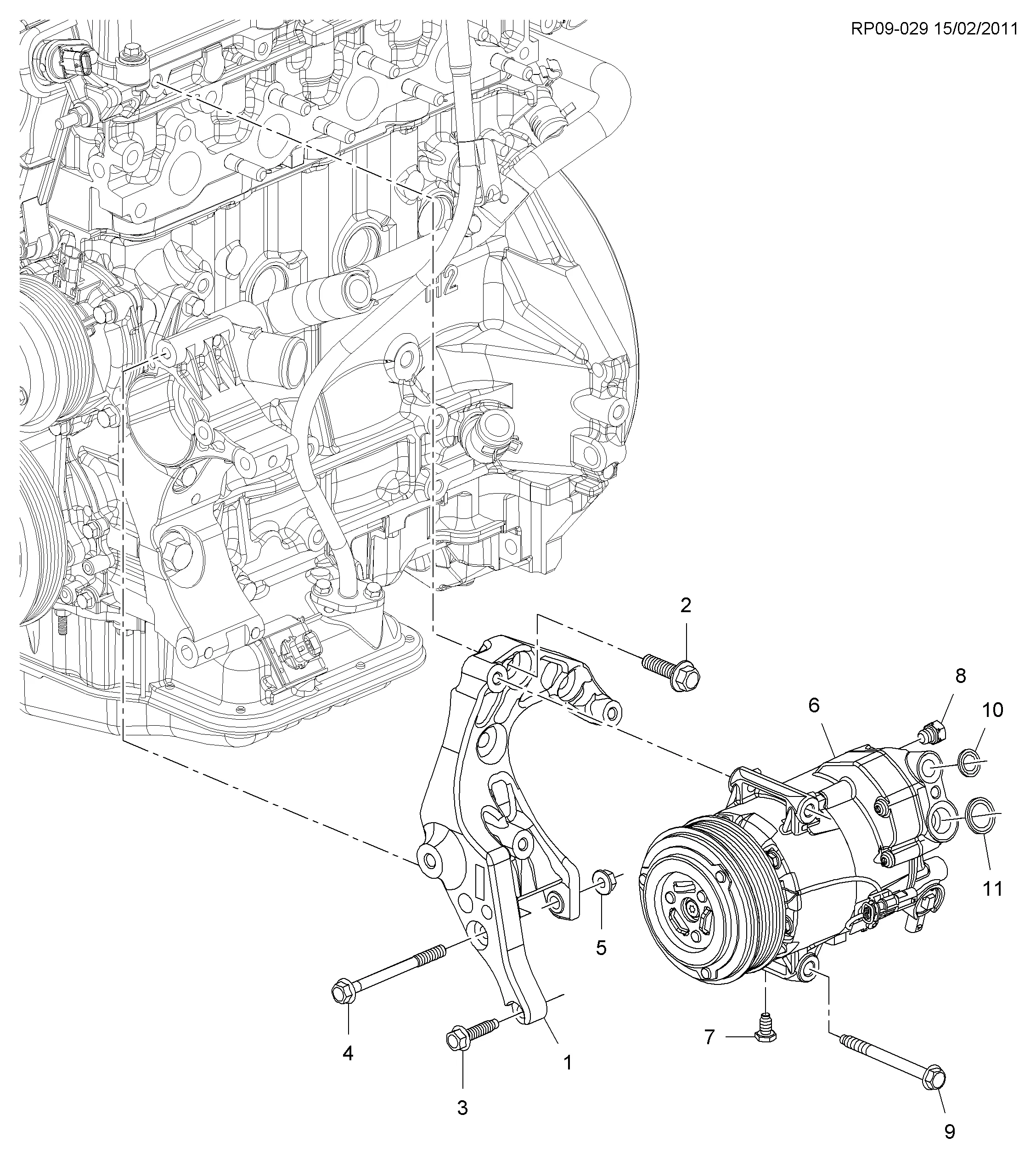КОМПРЕССОР КОНДИЦИОНЕРА В СБОРЕ (LUD/1.7L)