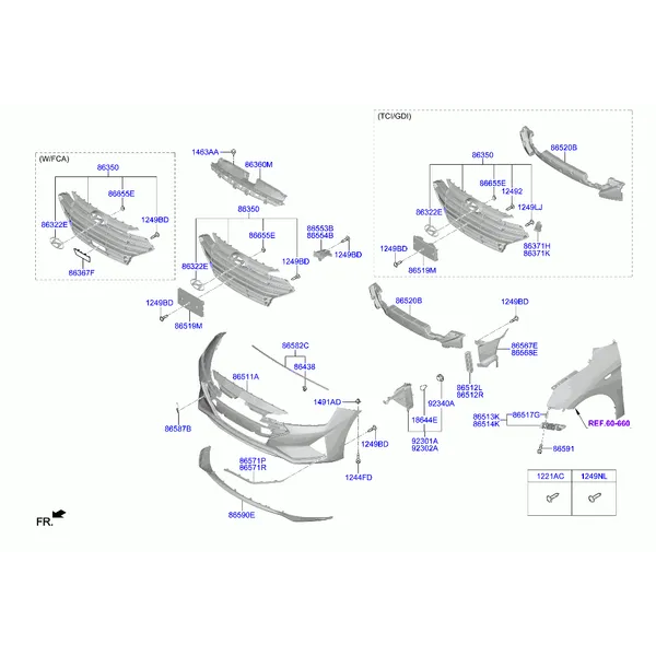 бампер передний