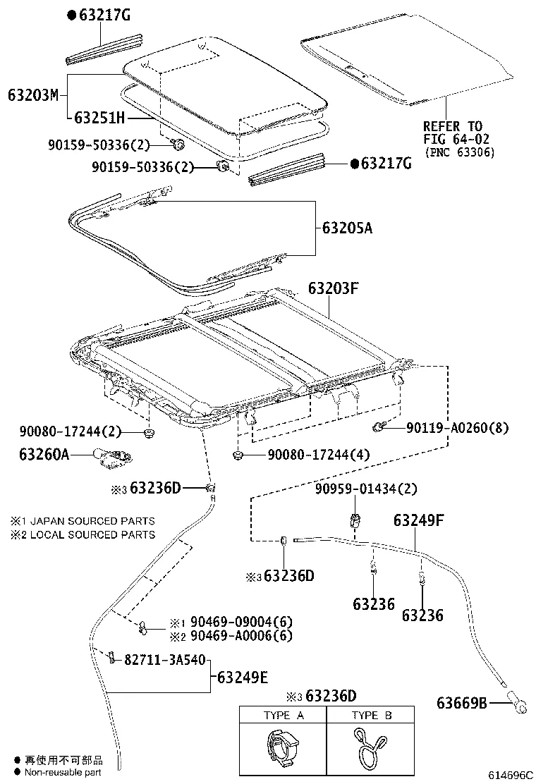 ROOF PANEL & BACK WINDOW GLASS