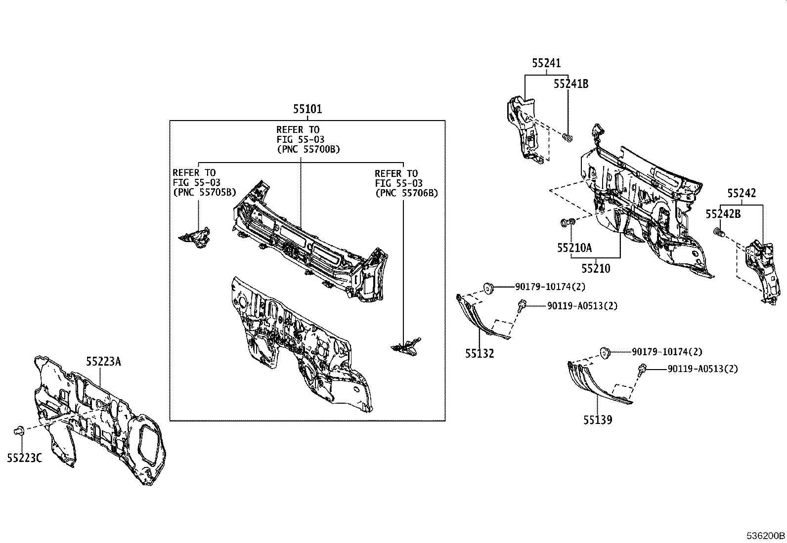 FRONT FENDER APRON & DASH PANEL
