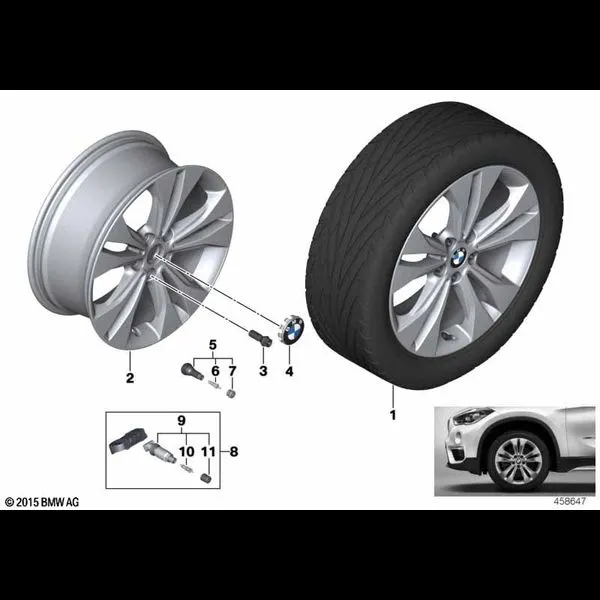 BMW л/с диск с сдвоен.спицами 578 - 18"