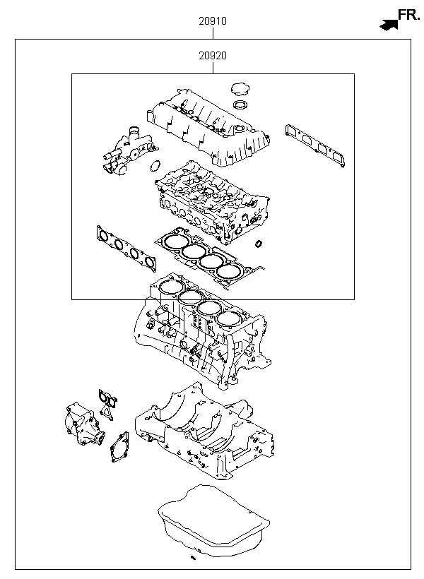 набор прокладок двигателя