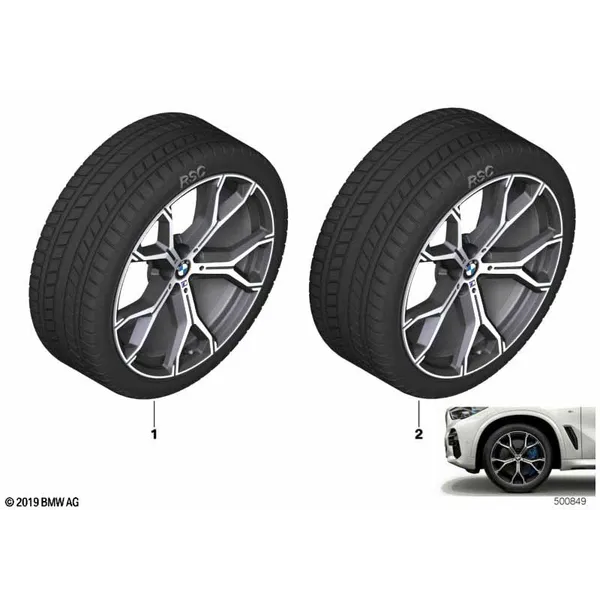 Колесо в сб.зим.M Y-обр.спицы 741M-21"