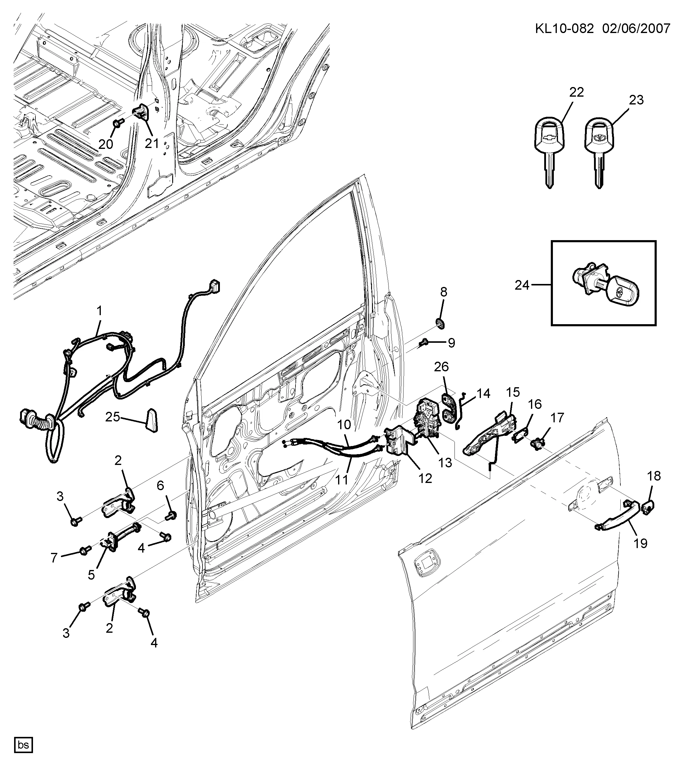 ЗАМОК И ФУРНИТУРА ДВЕРИ / ПЕРЕДНЯЯ