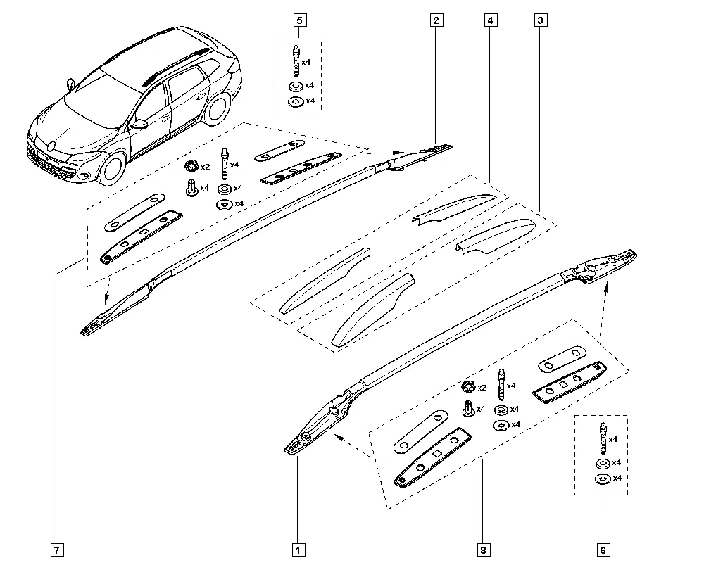 Решетка багажника на крыше