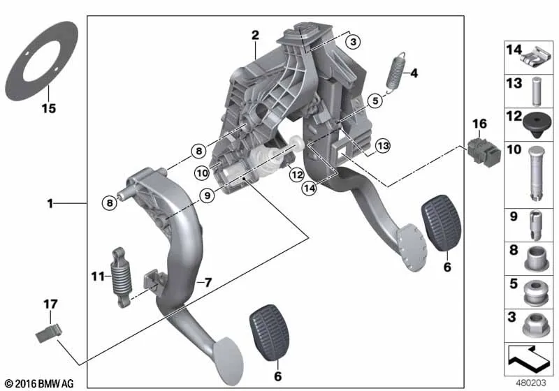 Педальный механизм для а/м с МКПП