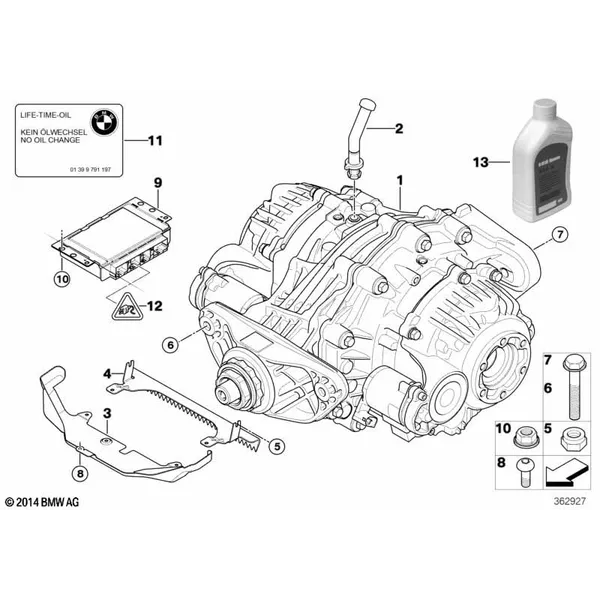 Сторона входа/выхода редуктора зад.моста