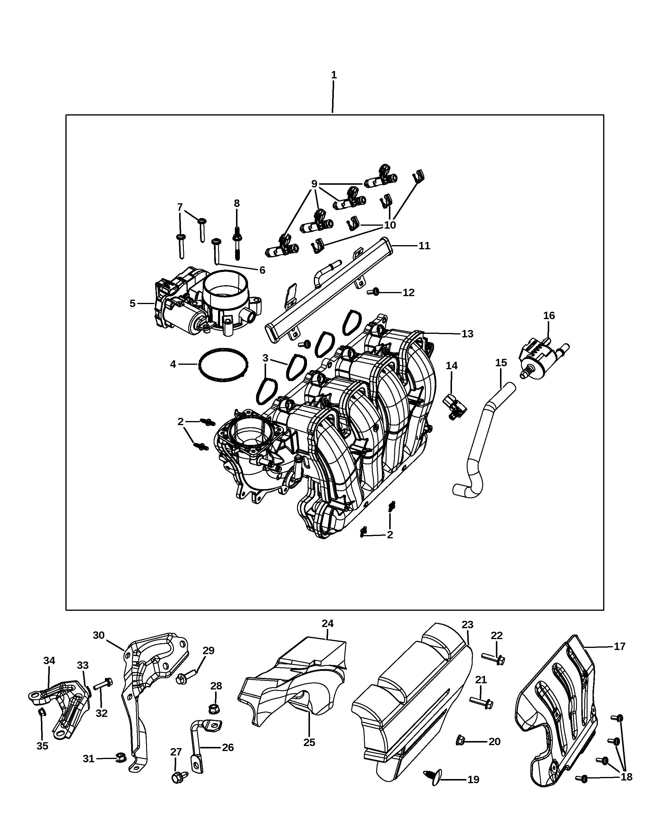 Впускной коллектор 2.4L