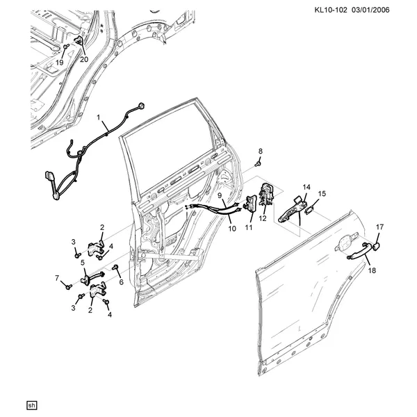 ЗАМОК И ФУРНИТУРА ДВЕРИ / ЗАДНЯЯ