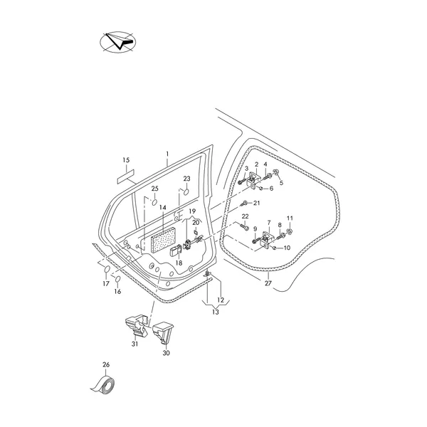 Двери Петля двери Уплотнитель двери