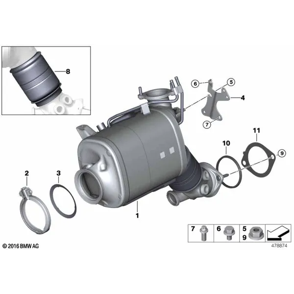 Катализатор/сажевый фильтр