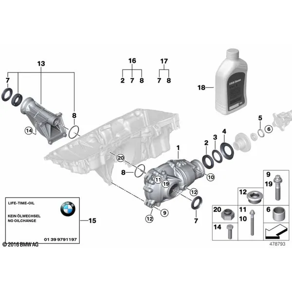 Редуктор перед.моста детали полн.привод