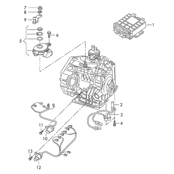 Переключатель и датчик на КП для 6-ступенчатой АКП Жгут проводов