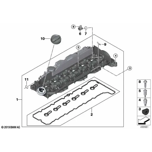 Крышка головки блока цилиндров/доп.эл.
