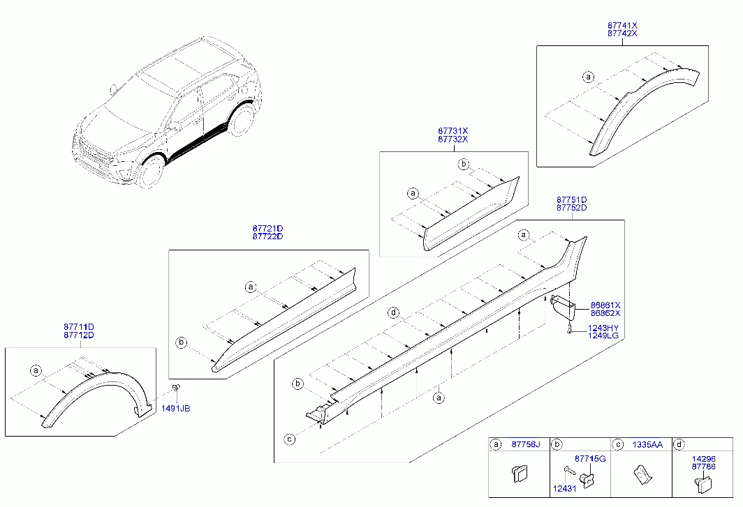 молдинг кузова боковой