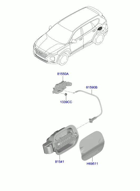 Крышка люка горловины топливного бака