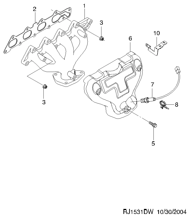 ВЫПУСКНОЙ КОЛЛЕКТОР(FAM-I ДВРВ) (1531)