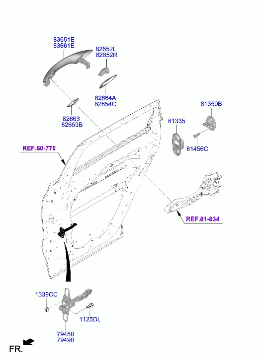 замок задней двери