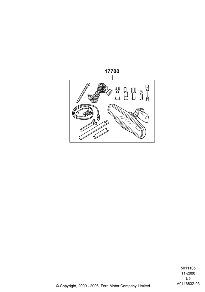 05C - Windshield/Inside Rear View Mirror, Accessory; 13/NOV/2000-25/JUN/2007