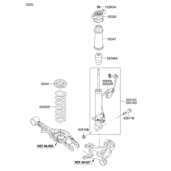 REAR SPRING & STRUT; 2