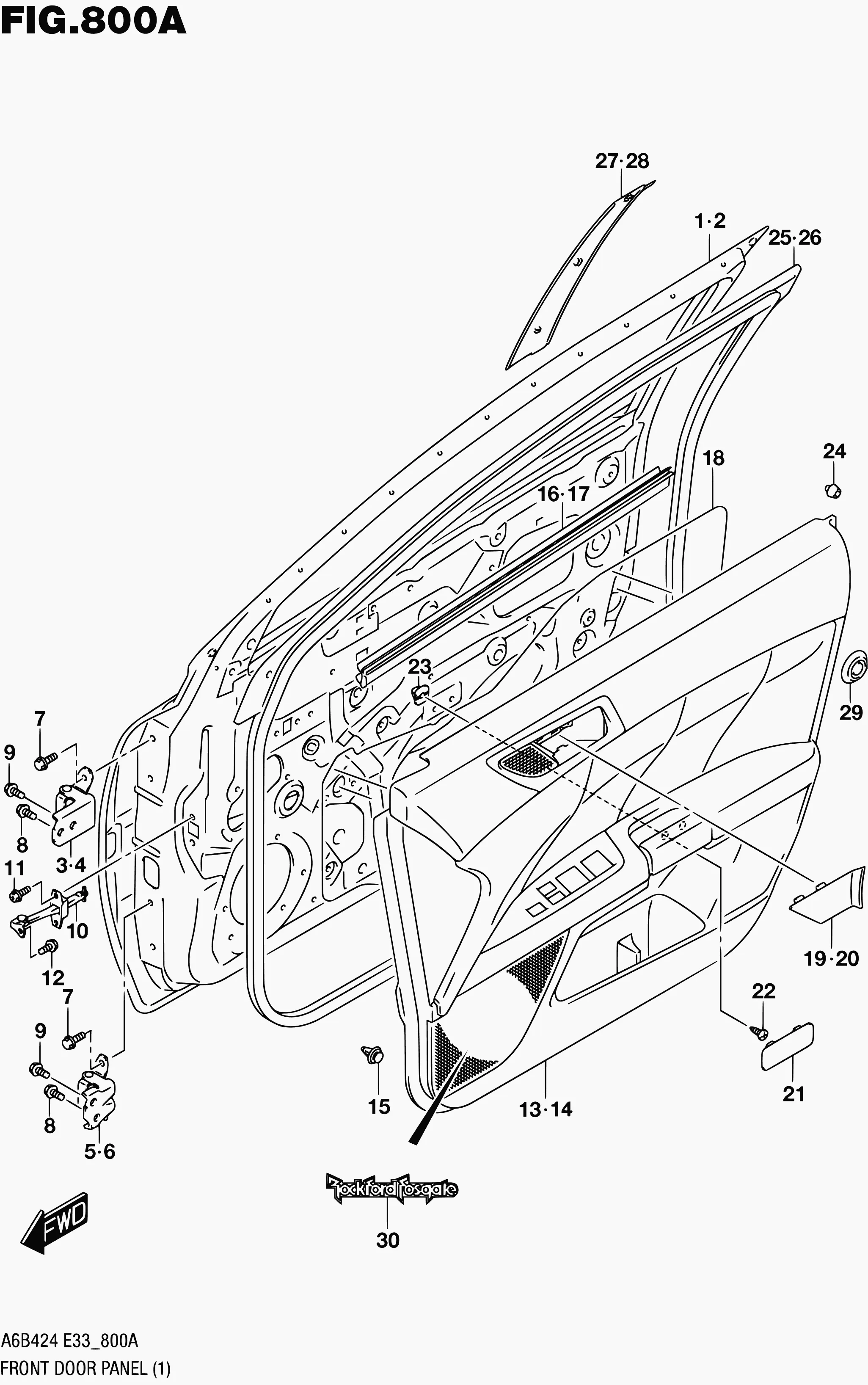 800A - ПАНЕЛЬ ПЕРЕДНЕЙ ДВЕРИ (10MODEL,11MODEL)