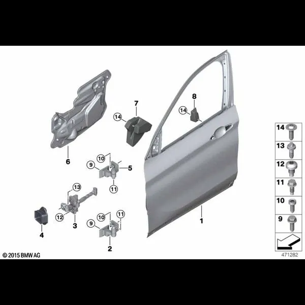Дверь Пд, петли/ограничитель двери