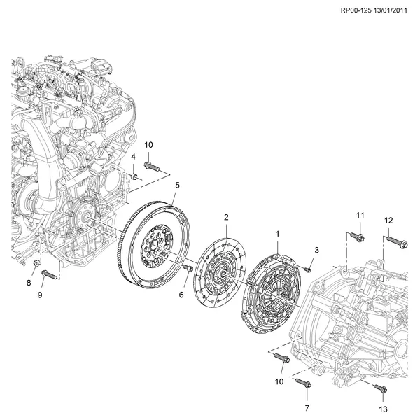 СЦЕПЛЕНИЕ (LUD/1.7L, МЕХАНИЧЕСКАЯ MZ4)