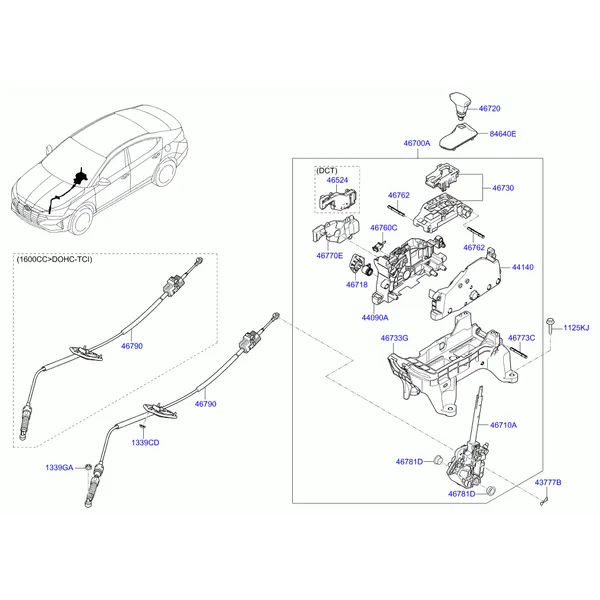 SHIFT LEVER CONTROL (ATM)
