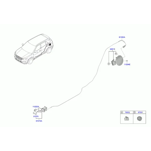 Крышка люка горловины топливного бака