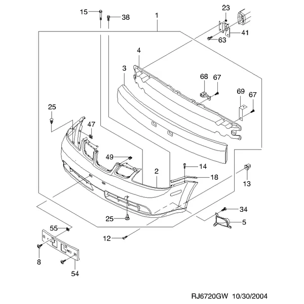ПЕРЕДНИЙ БАМПЕР (6720)