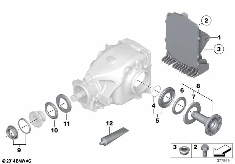 Комплект уплотнителей редукт.задн.моста