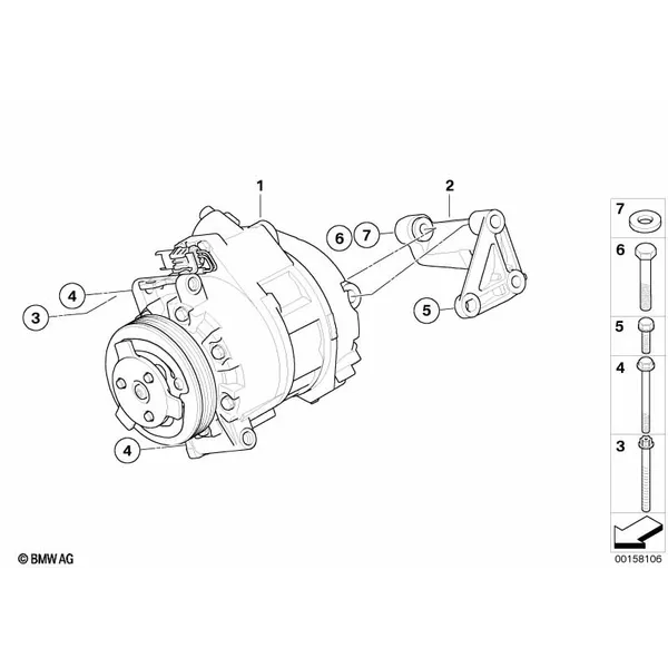 Компрессор кондиционера/дополн.элементы